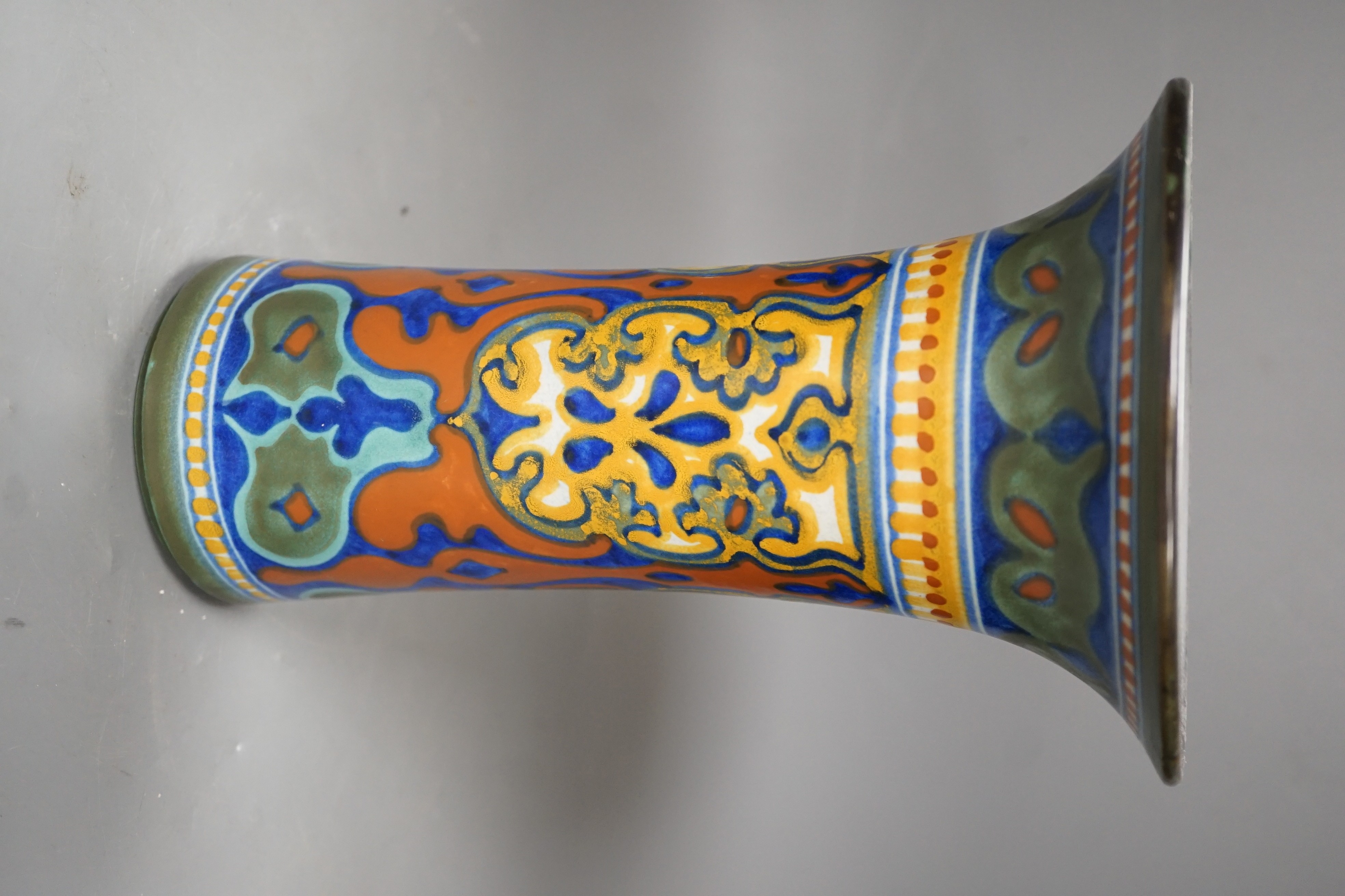 A Gouda pottery vase, 26cm